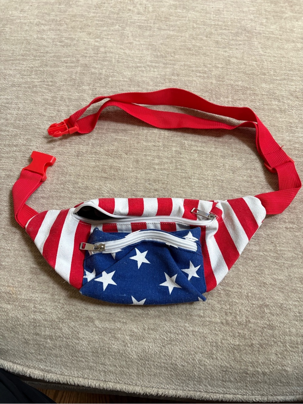 Red, White & Blue Stars Stripe Waist Bag - Fannypack
